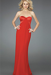 Celebrity Style Red Formal Dress